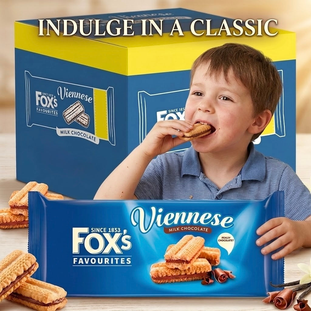 Fox's Viennese Milk Chocolate Biscuits 120g x 12 | Bulk Pack