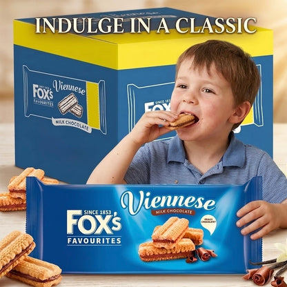 Fox's Viennese Milk Chocolate Biscuits 120g x 12 | Bulk Pack