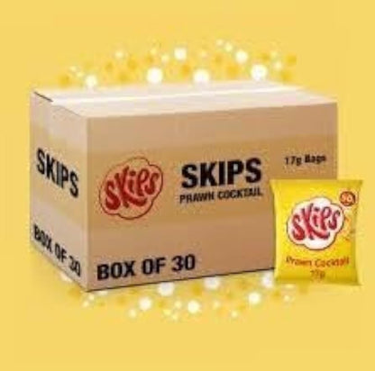 Skips Prawn Cocktail Crisps 6pk x 20 | 120 Packs | Light & Melty