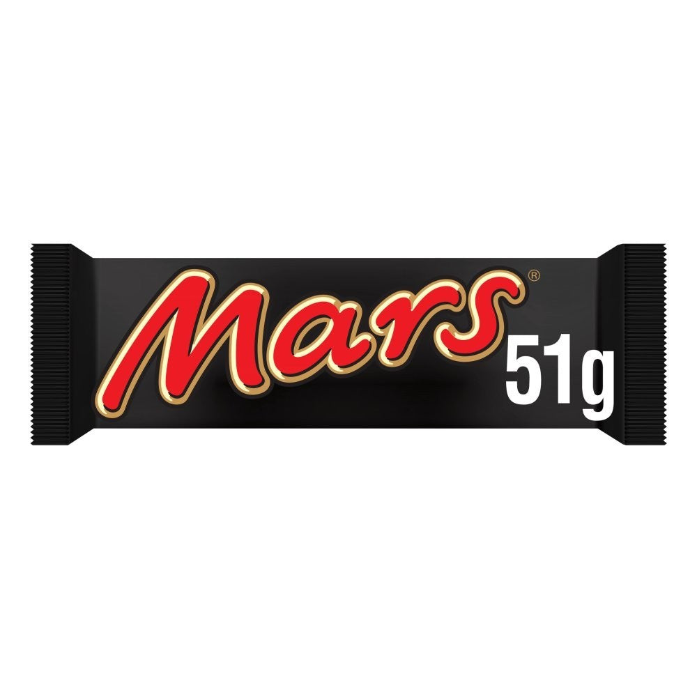 51g x 48 Mars Milk Chocolate Bar Bulk Box Caramel & Nougat Snack Treat