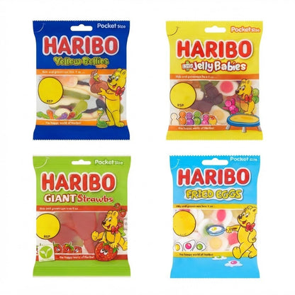 HARIBO Fun Size Pocket Bags Sweets 60g x 20 | 4 Variety Options