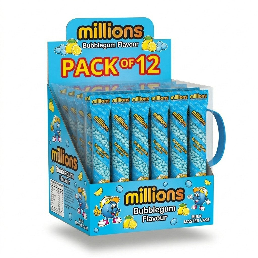 Millions Bubblegum Chewy Sweets 55g x 12 | Tiny Tasty Sweets