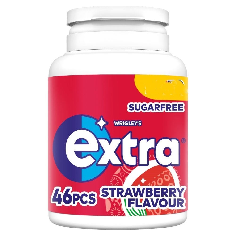 Wrigley's Extra Sugar Free Chewing Gum 46 Pieces | Bulk Bottle | Bubblemint, Spearmint & Peppermint