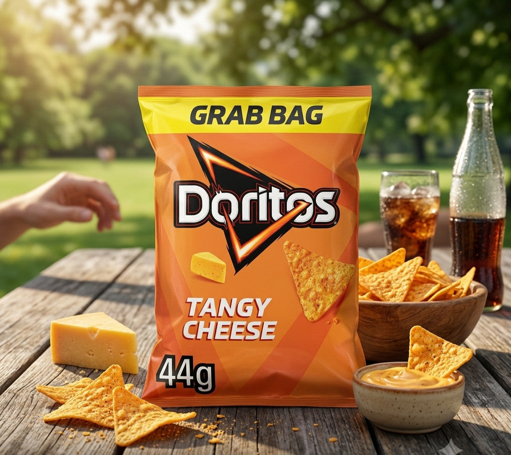 Doritos Crisps Grab Bags 44g x 32 | Tangy Cheese or Chilli Heatwave