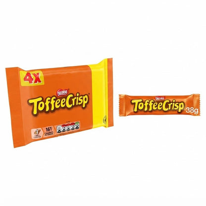 Nestle Toffee Crisp Chocolate Bar Bulk Box 38g 24x Or 4 Pack Multipack 124g x 14