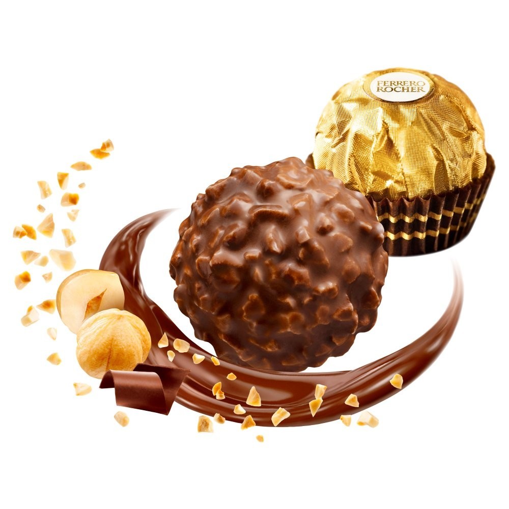 Ferrero Rocher Milk Chocolate Hazelnut Pralines Treat Pack T3 37.5g x16 Display