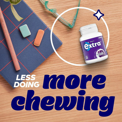Extra Chewing Gum Blueberry Sugarfree 46 Pieces 64g Bottle Multipack Oral Health