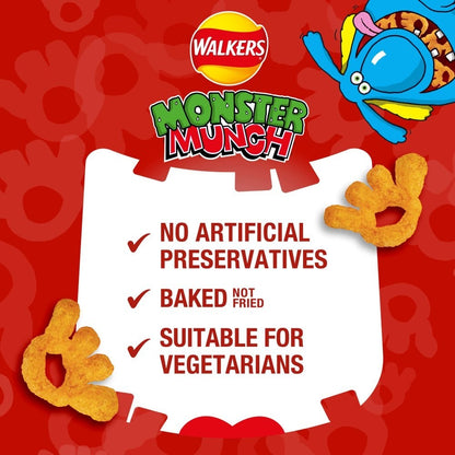 Walkers Monster Munch Grab Bag Crisps 40g x 35 | 3 Classic Flavours | Bulk Box