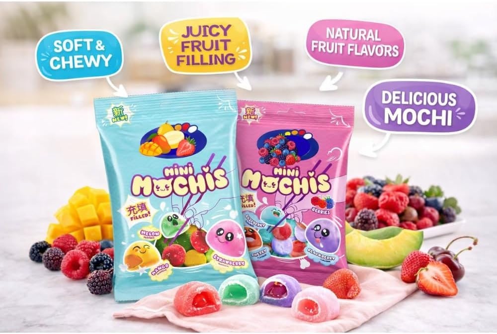Fini Mini Mochis 90g x 12 | Melon, Strawberry, Mango, Raspberry & Cherry
