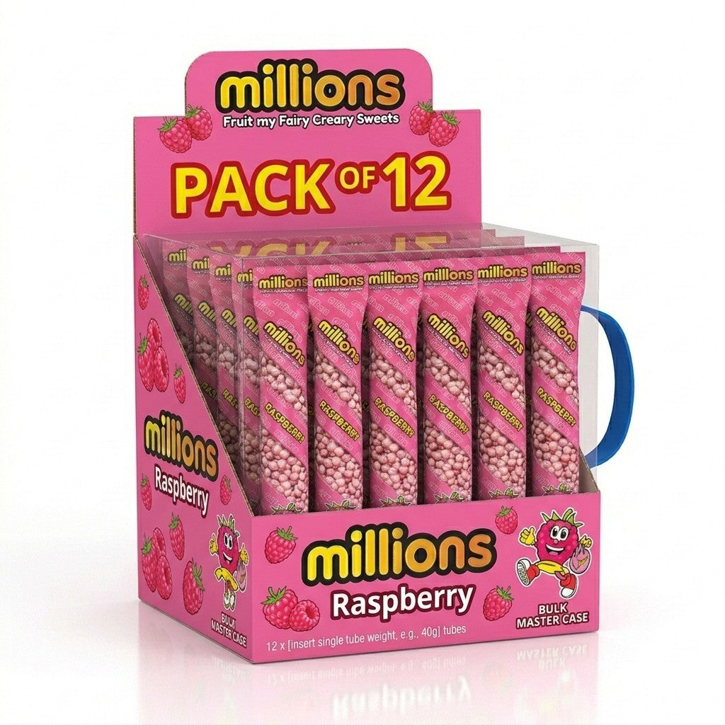 Millions Bubblegum Chewy Sweets 55g x 12 | Tiny Tasty Sweets
