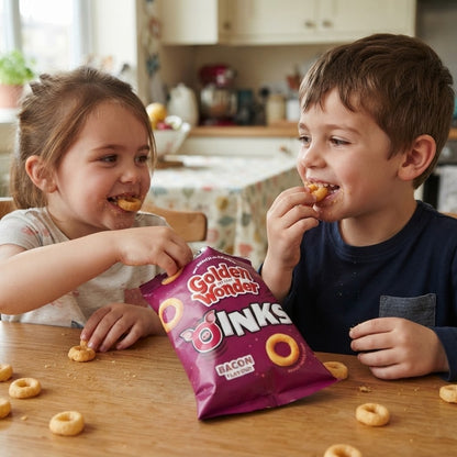 Golden Wonder Oinks Bacon Flavour Crisps 27g x 30 | Baked Vegan Share Box