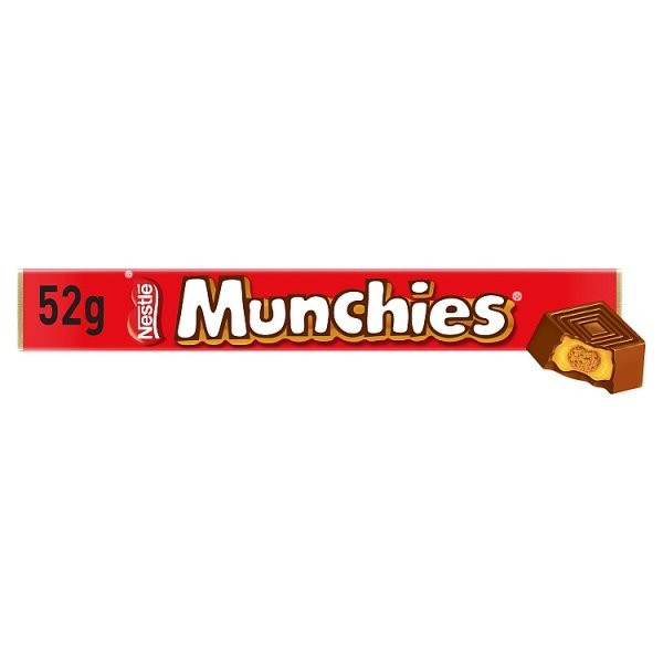 36x Nestle Munchies Milk Chocolate & Caramel Tube 52g Bulk Box Sharing Sweets