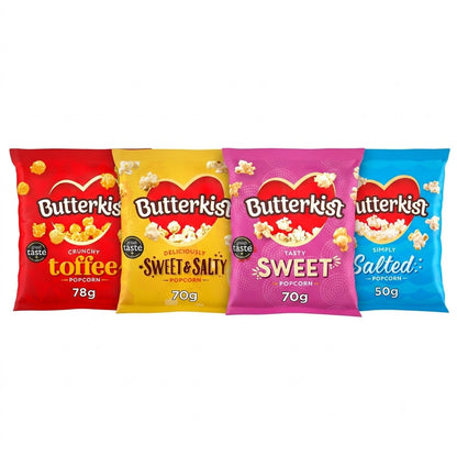 Butterkist Popcorn Variety Pack | Sweet & Salty, Toffee, Sweet & Simply Salted