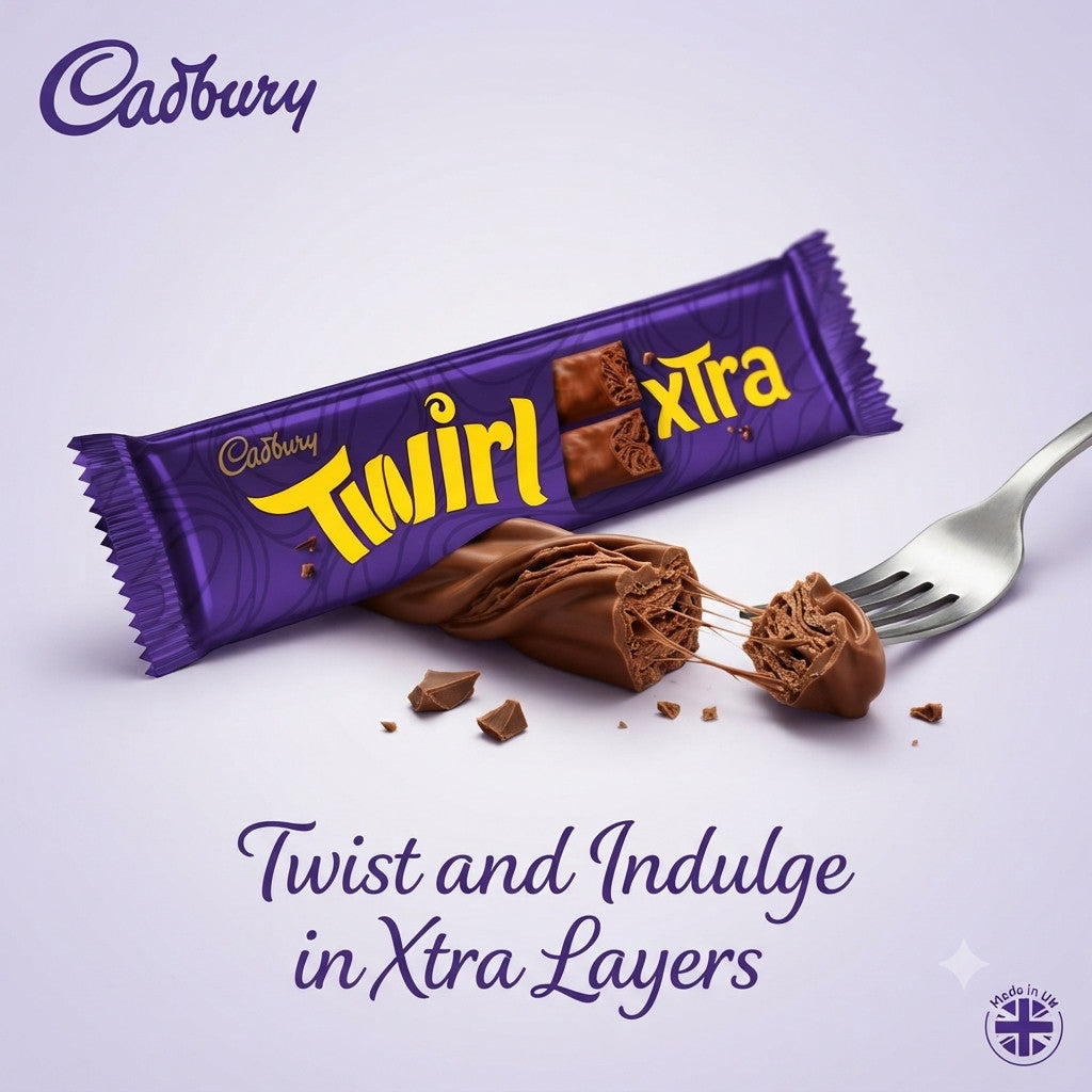 Cadbury Twirl Chocolate Bar Range Xtra Duo 54g 107.5g 43g Bulk Box Multipack