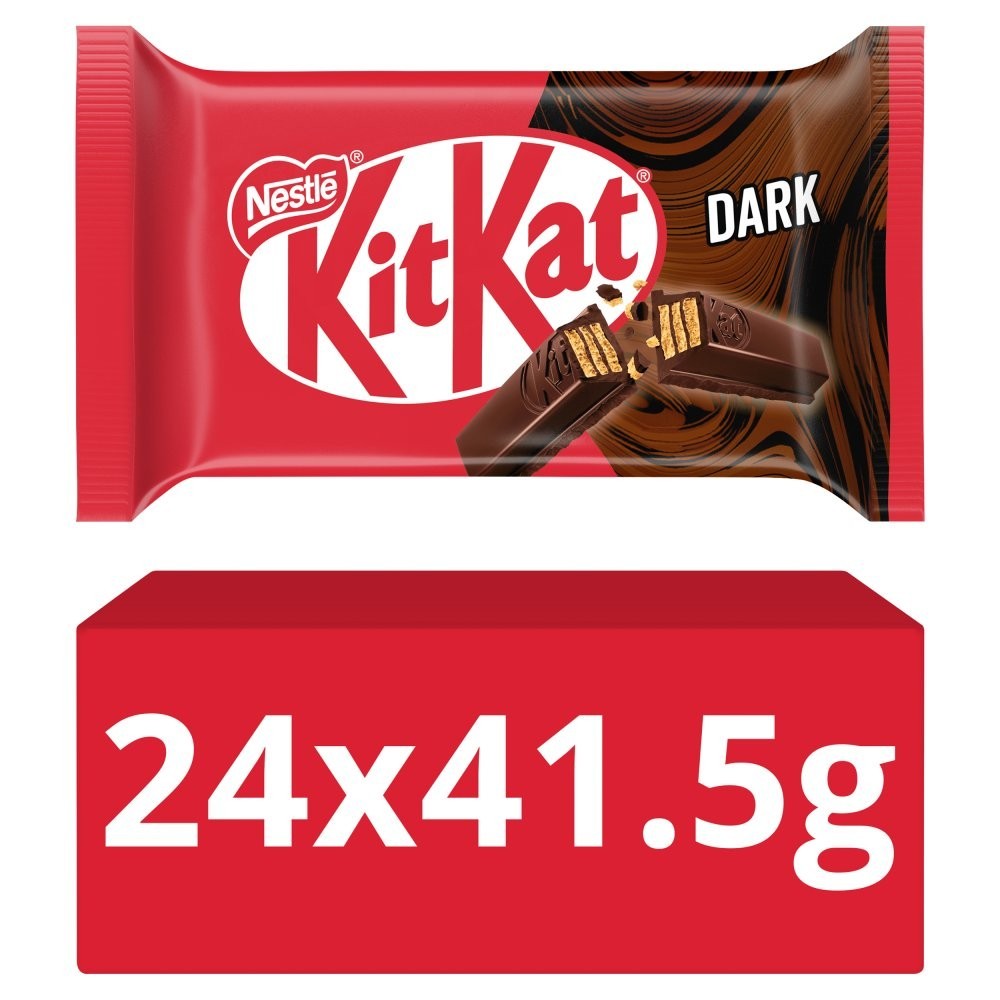 Nestle KitKat 4 Finger Dark Chocolate Bar 41.5g x 24 Bulk Box