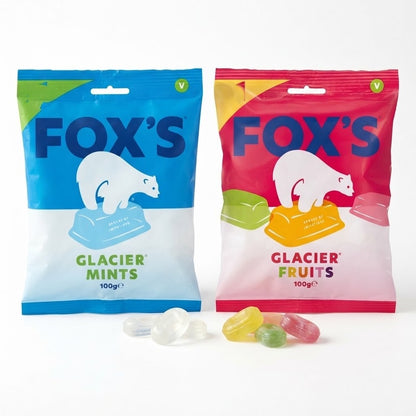 Fox's Glacier Fruits & Glacier Mints 100g x 12 | Vegan Variety Pack