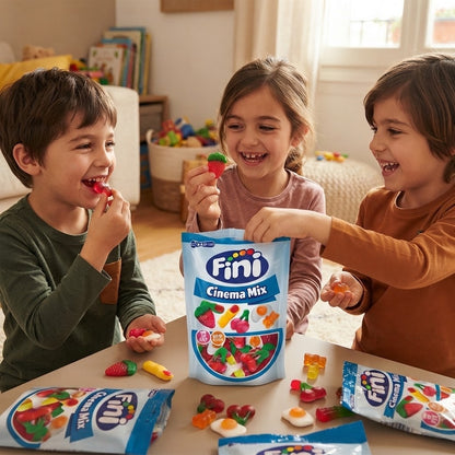 Fini Cinema Mix Fruit Gums Sweets 140g x 12 | Gluten Free & Fat Free