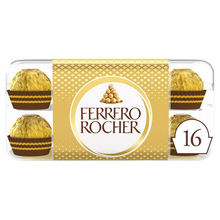Ferrero Rocher Milk Chocolate Hazelnut Pralines Gift Box 200g 16 Pieces -1x & 5x