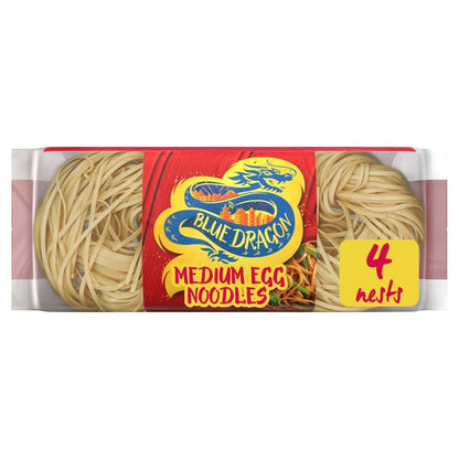 Blue Dragon Medium Egg Noodles 250g x 8 | Chinese Stir-Fry Noodles