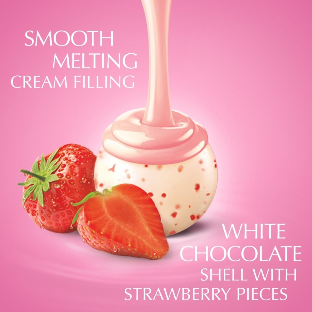 Lindt Lindor Strawberries & Cream Chocolate Truffles 200g | 1 or 8 Box