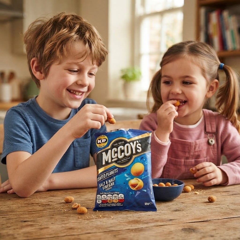 McCoy's Coated Peanuts 55g x 16 | Salt & Malt Vinegar | KP Nuts