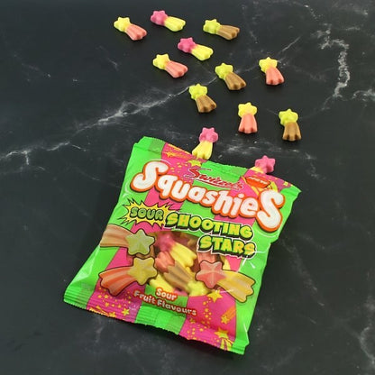 Swizzels Squashies Sour Shooting Stars 100g x 12 | 3 Tangy Flavours