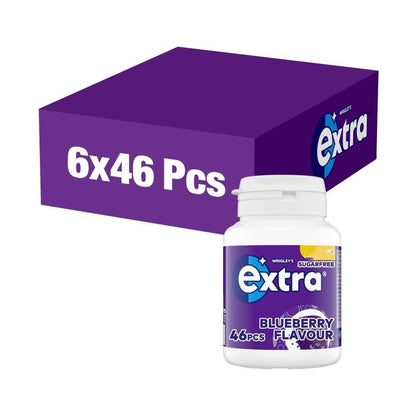 Extra Chewing Gum Blueberry Sugarfree 46 Pieces 64g Bottle Multipack Oral Health