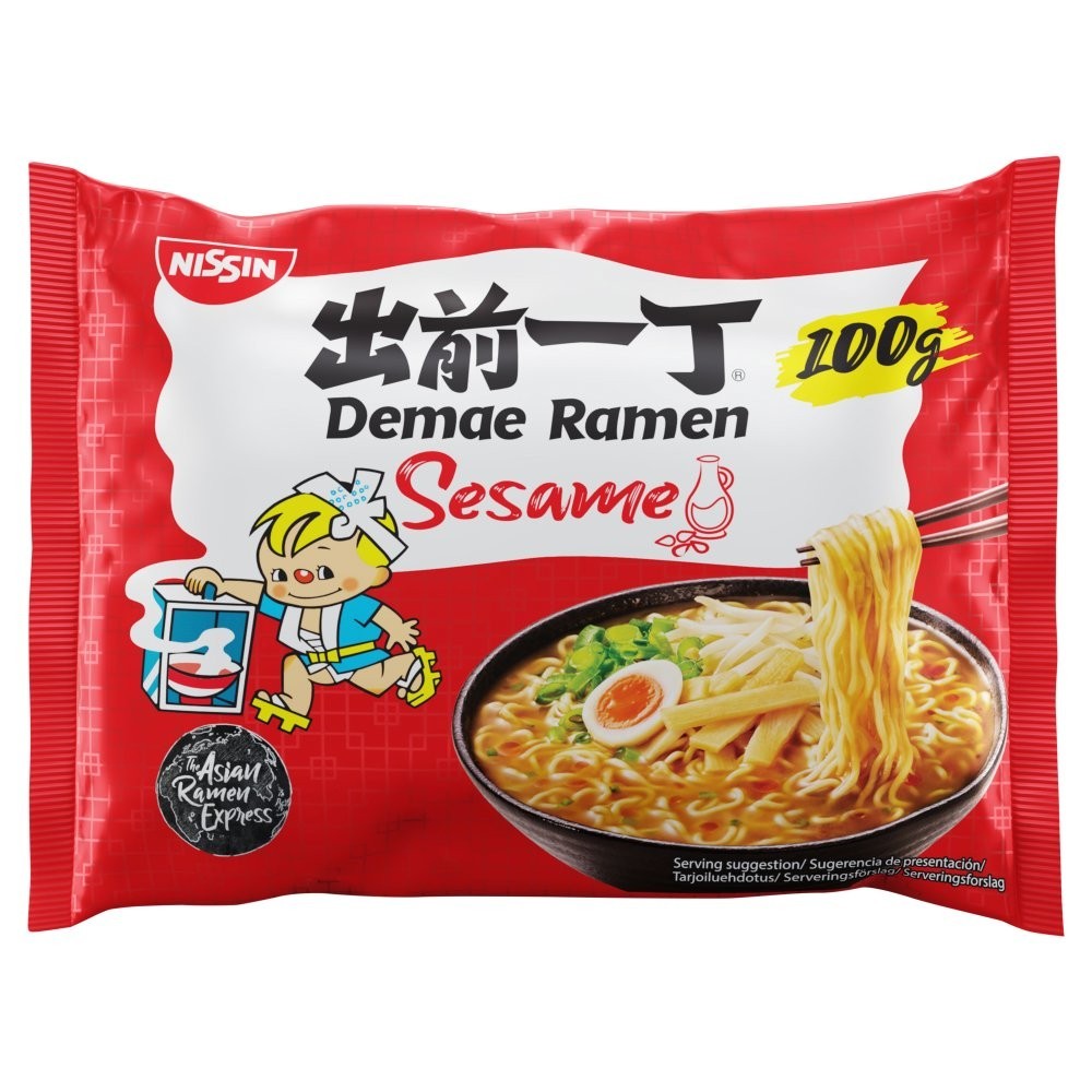 Nissin Demae Ramen Instant Noodles 100g x 10 | Spicy, Chicken or Sesame
