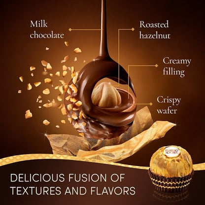 Ferrero Rocher Milk Chocolate Hazelnut Pralines Treat Pack T3 37.5g x16 Display