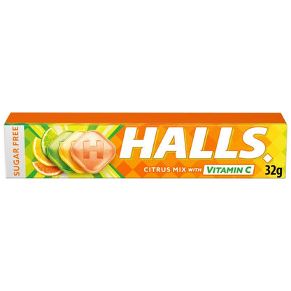 Halls Menthol Lozenges 20 Rolls | Extra Strong, Sugar Free or Citrus Mix