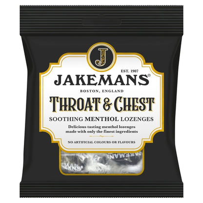 Jakemans Menthol Lozenges 73g x 12 | Throat & Chest, Honey Lemon & More