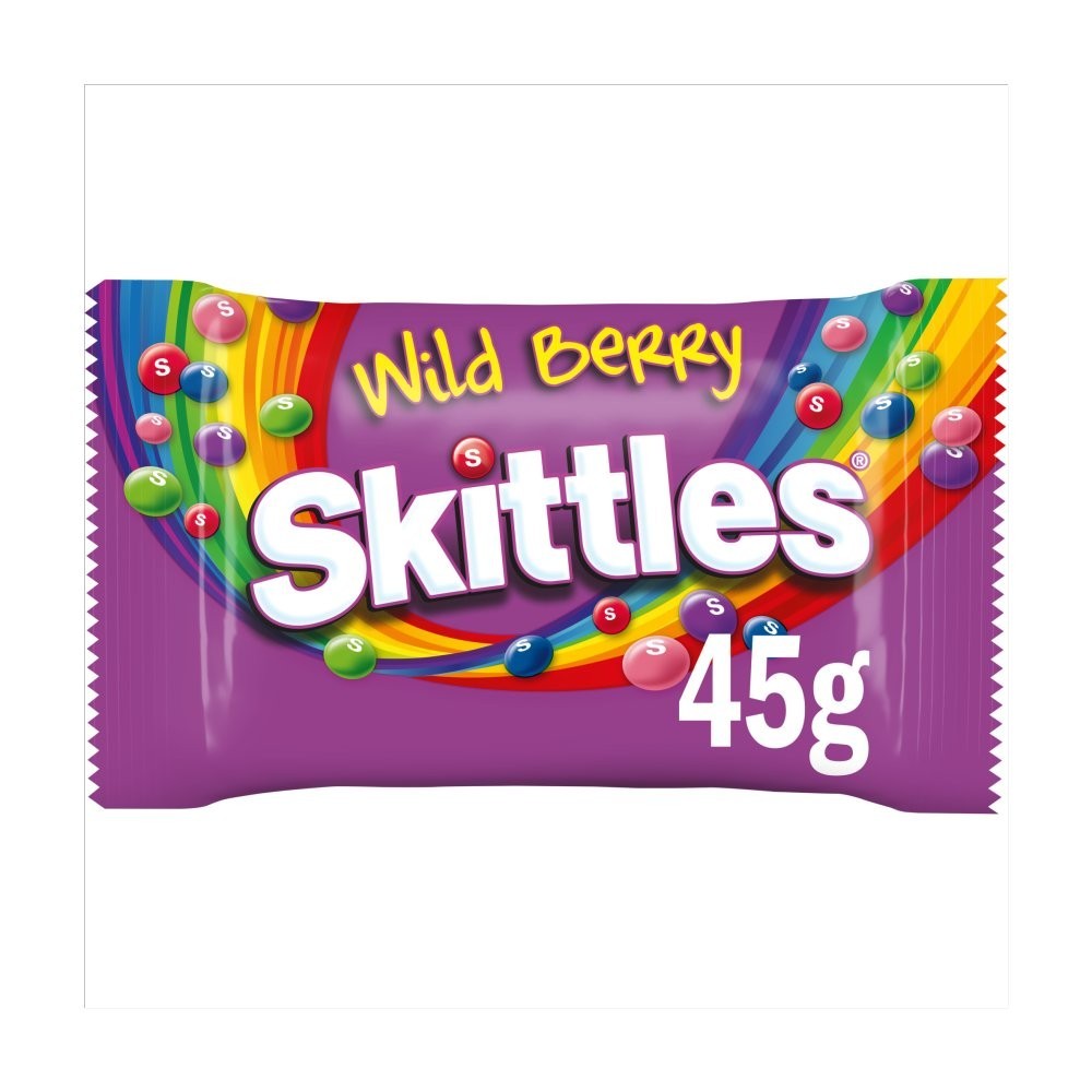 Skittles Chewy Sweets 45g | Crazy Sours, Tropical, Wild Berry & Fruit | 36 Pack