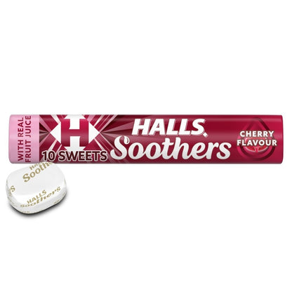 Halls Soothers Cherry Lozenges 45g x 20 | Real Fruit Juice