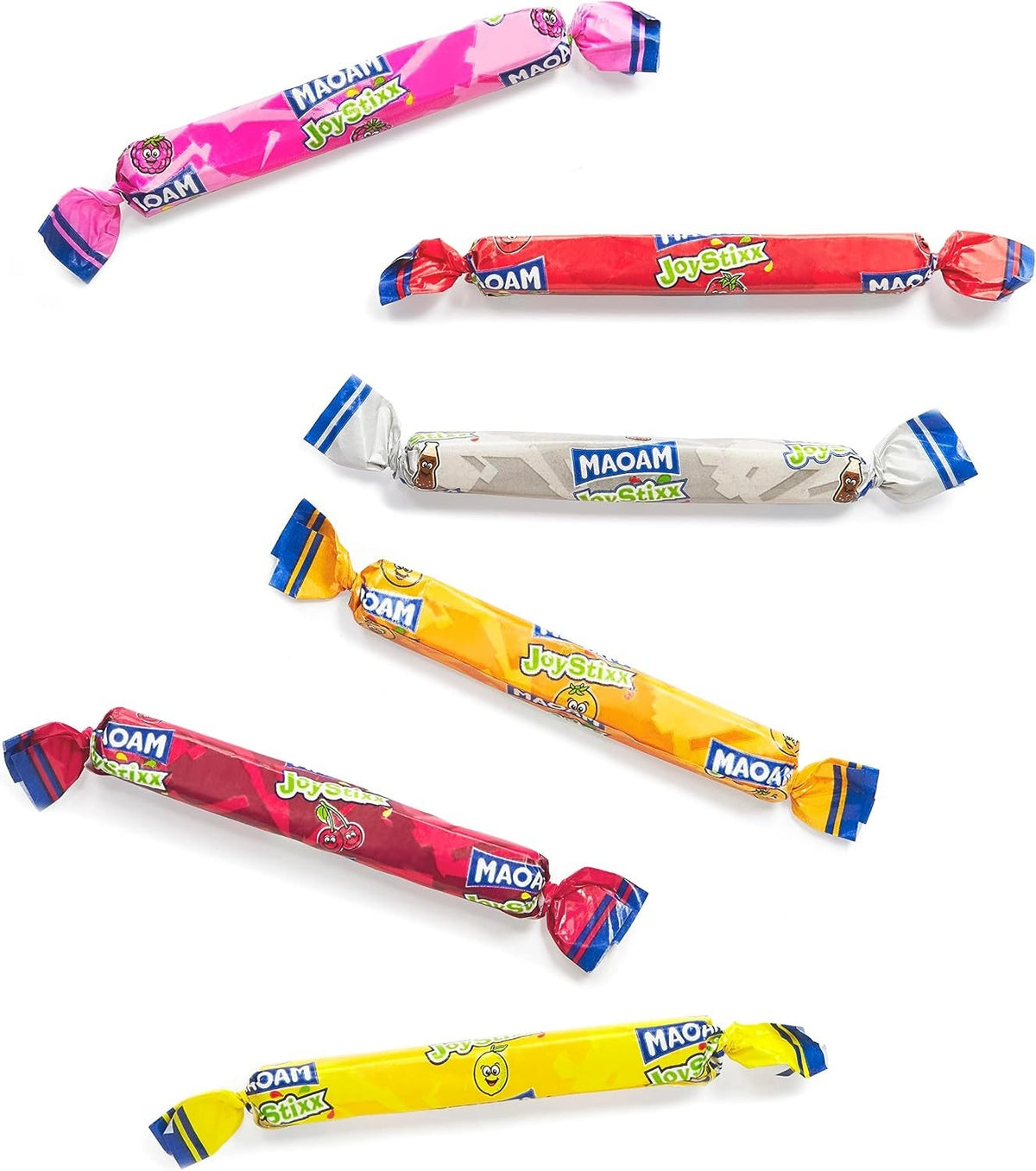 MAOAM Chewy Sweets 140g x 14 Sharing Bags | Stripes Pinballs MaoMixx Joystixx