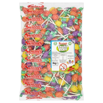 Swizzels Fruity Pops Lollipops 3kg | Vegan Bulk Bag | 1 or 2 Pack