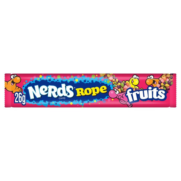 Nerds Rope Fruit Flavour Candy 26g x 24 | Crunchy & Chewy Sweets
