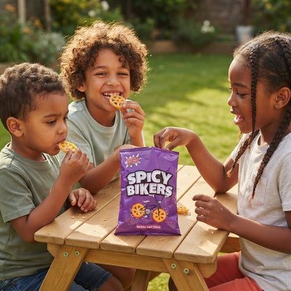 Golden Wonder Spicy Bikers Crisps 50g x 18 | Baked Spicy Snacks | Bulk Box