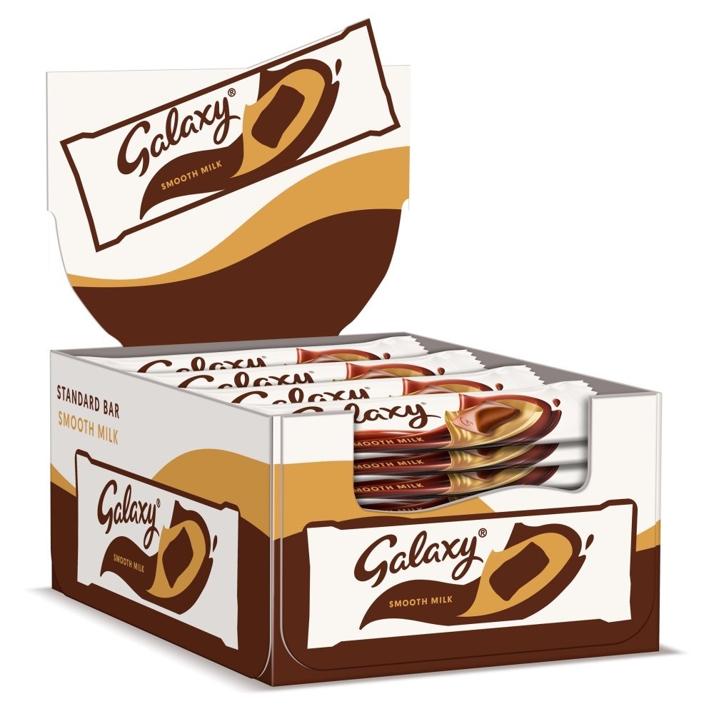 Galaxy Smooth Milk Chocolate Bar Bulk Box Bulk Buy Variety Sizes 42g / 100g x 24