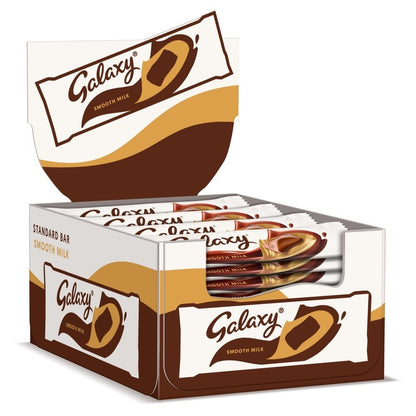 Galaxy Smooth Milk Chocolate Bar Bulk Box Bulk Buy Variety Sizes 42g / 100g x 24