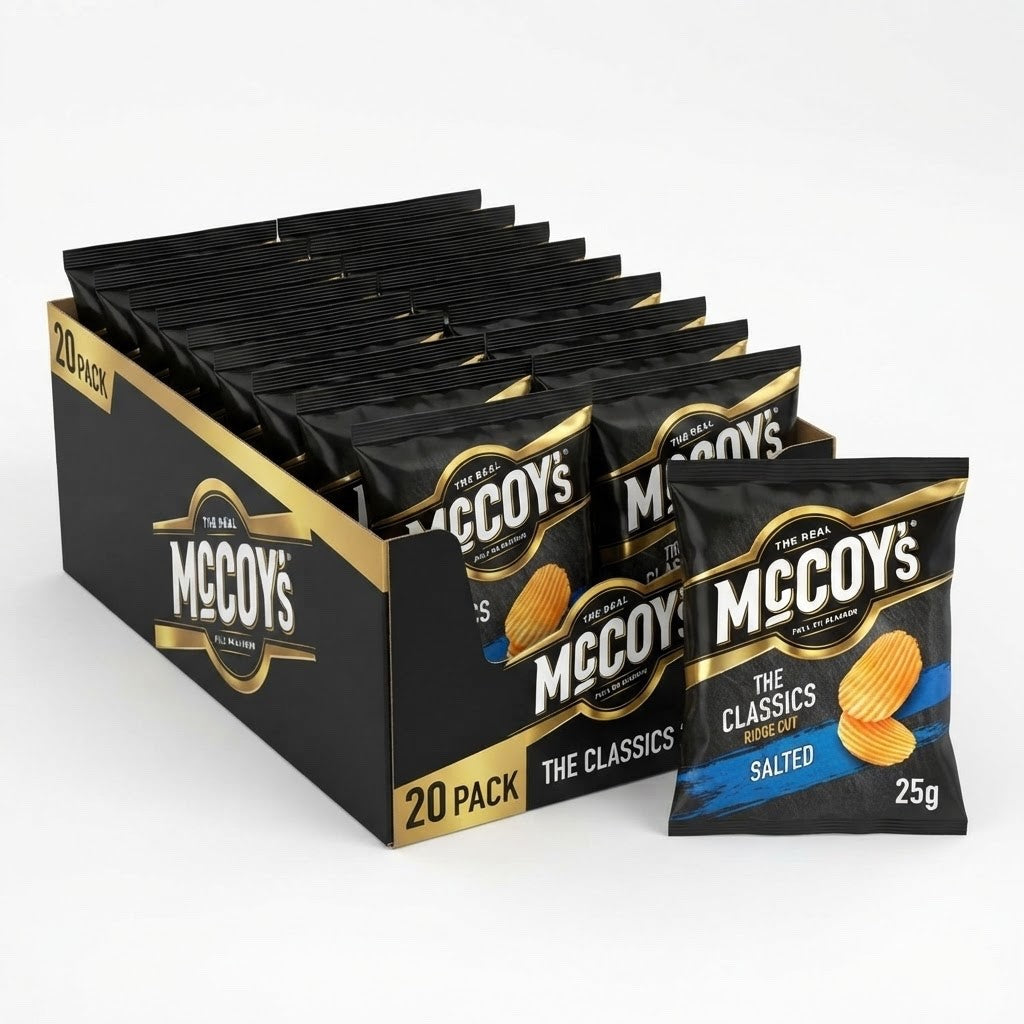 McCoy's Classic Variety Multipack Crisps 25g x 6 x 20 | 3 Full-On Flavours