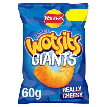 Walkers Wotsits Giants Sharing Crisps 60g x 18 | Really Cheesy or Sweet & Spicy