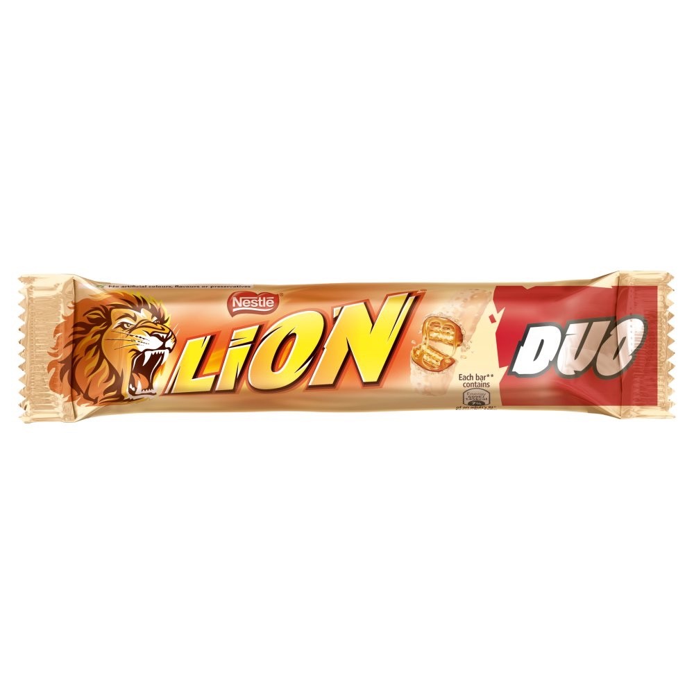 60g x 30 Nestle Lion White Chocolate Duo Bars Box Bulk Pack Multipack Snack