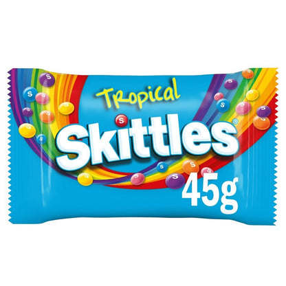 Skittles Chewy Sweets 45g | Crazy Sours, Tropical, Wild Berry & Fruit | 36 Pack