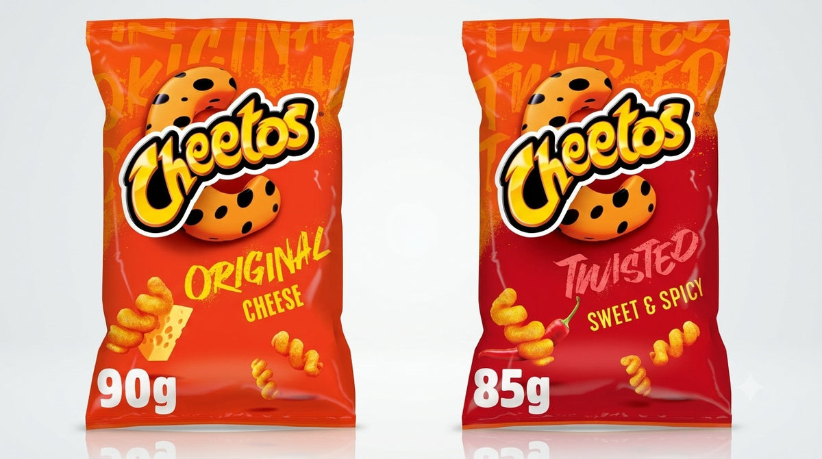 Cheetos Corn Puffs 85g / 90g x 12 | Original Cheese or Twisted Sweet & Spicy