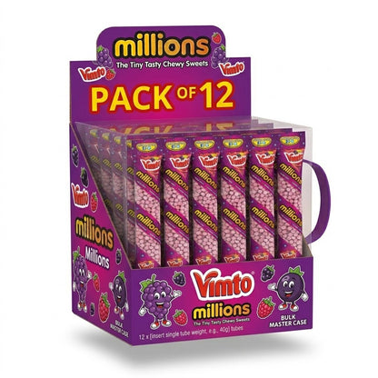 Millions Bubblegum Chewy Sweets 55g x 12 | Tiny Tasty Sweets