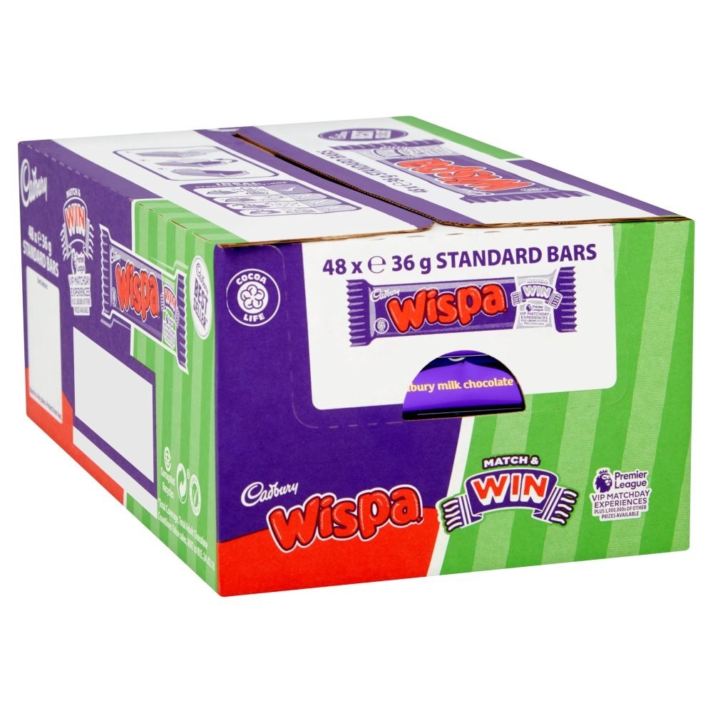 Cadbury Wispa & Wispa Gold Chocolate Bars Bulk Box - 36g or 48g x 48 UK