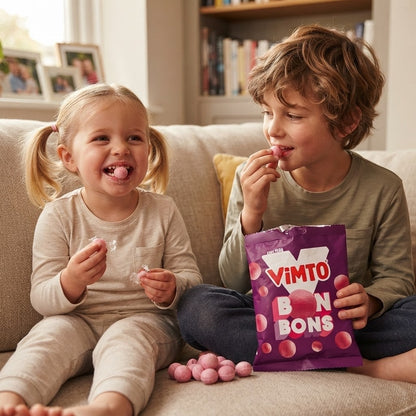 Vimto Bon Bons 120g x 12 Bulk Pack | Real Fruit Juice & Natural Colours | Vegetarian