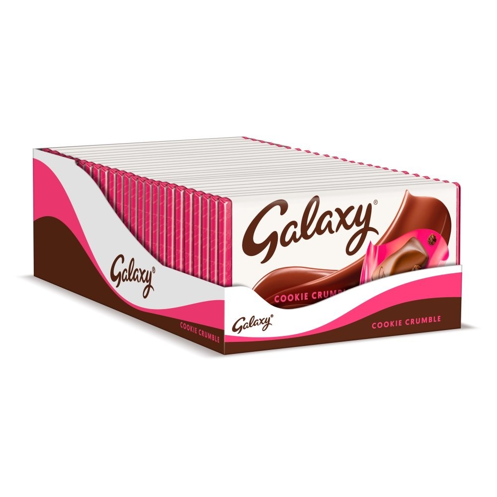114g x 24 Galaxy Cookie Crumble Chocolate Bar Bulk Box Milk Chocolate