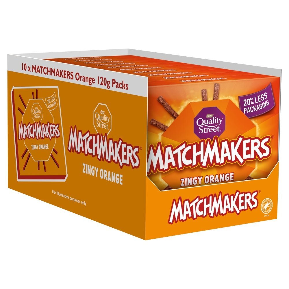 120g Quality Street Matchmakers Mint Orange Chocolate Sticks Box Bulk Multipack