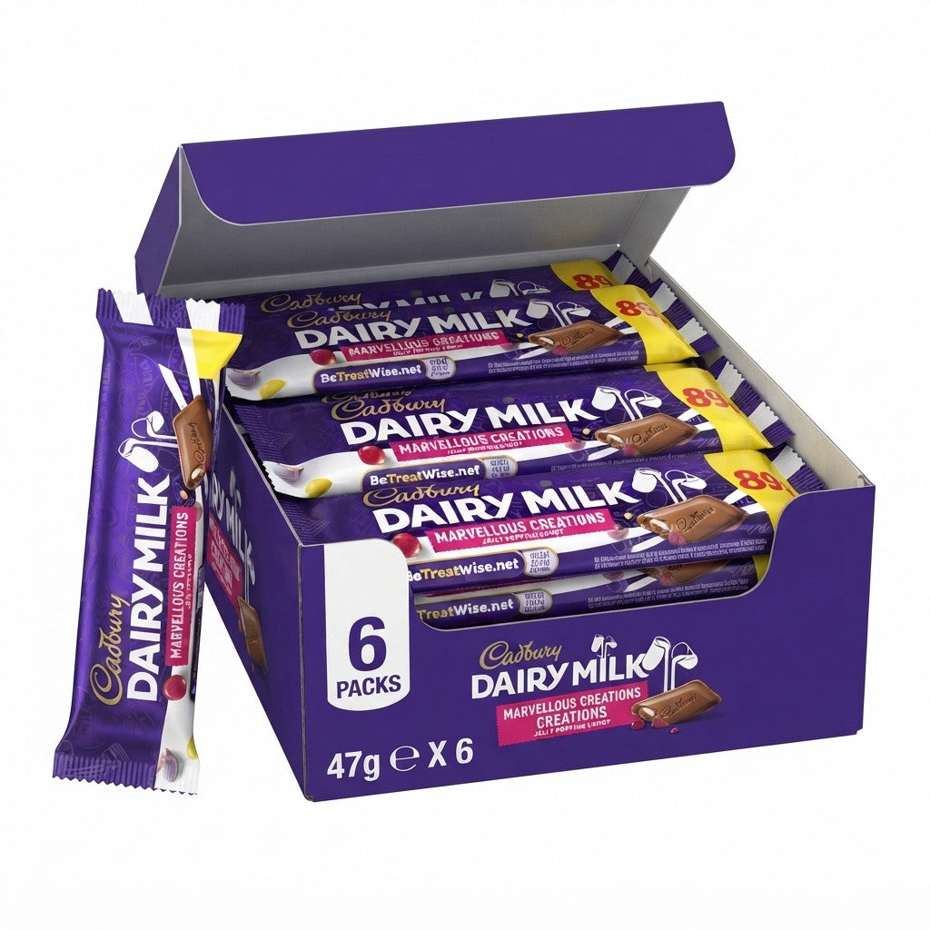 x 24 Cadbury Dairy Milk Marvellous Creations Jelly Popping Candy Chocolate Bar